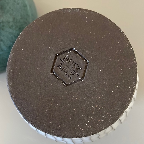 Pottery vases artisan Husk Milk white and celadon green handmade small - Picture 5 of 11